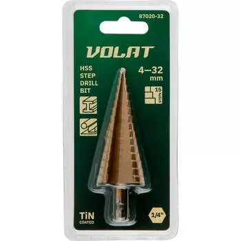 Ступенчатое сверло по металлу ВОЛАТ 87020-32