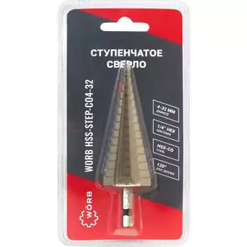 Ступенчатое сверло WRB HSS-STEP-CO4-32 20001432N1