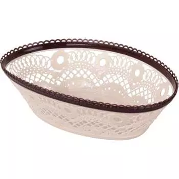 Сухарница ЗПИ "Альтернатива" Кружево сл.кость-коричневый М6036