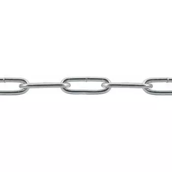 Сварная длиннозвенная оцинкованная цепь Rizzel DIN 763 LLC 6 313227