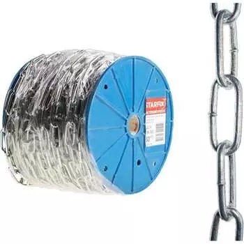 Сварная длиннозвенная оцинкованная цепь STARFIX SMP-42314-80