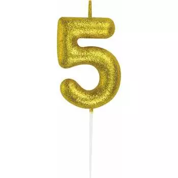 Свеча-цифра для торта Золотая сказка