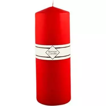 Свеча MIR LIGHT СТОЛБИК КРАСНАЯ HorizonCandle СС-800363