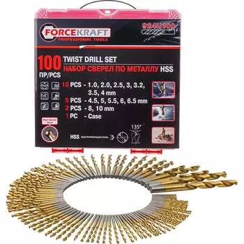Сверла по металлу Forcekraft FK-924U100