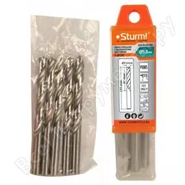 Сверло по металлу (5 шт; 9.5х81х125 мм) sturm 1055-04-9s5-ss5