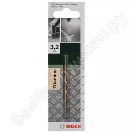 Сверло по металлу hss-tin (3.2x36x65 мм) diy bosch 2609255093