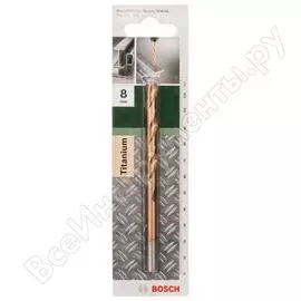 Сверло по металлу hss-tin (8x75x118 мм) diy bosch 2609255105