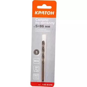 Сверло по металлу Кратон Р6М5К5 1 05 18 010