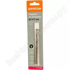 Сверло по металлу Кратон Р6М5К5 1 05 18 016