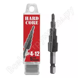 Шаговое сверло по металлу Hardcore 142412