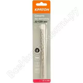 Шлифованное удлиненное сверло по металлу Кратон 1 05 15 008