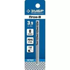 Сверло по металлу ЗУБР Проф-В 29621-3.9