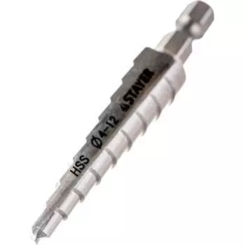 Ступенчатое сверло по сталям и цветным металлам STAYER MASTER 29660-4-12-9