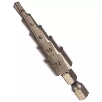 Ступенчатое сверло по сталям и цветным металлам STAYER MASTER 29660-4-12-5