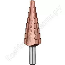 Ступенчатое сверло по сталям и цветным металлам ЗУБР КОБАЛЬТ 29672-6-20-8_z01