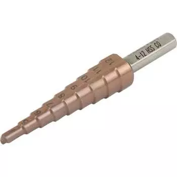 Сверло ступенчатое с прямой канавкой Debever Machining Solutions 4-12 мм, 9 ступеней, HSS-Co DB-CT4129