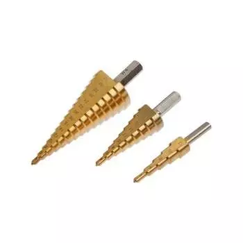 Сверло ступенчатое Strong СТМ-522 W4, 3 предмета (4-12, 4-20, 4-32 мм) стм-52200003