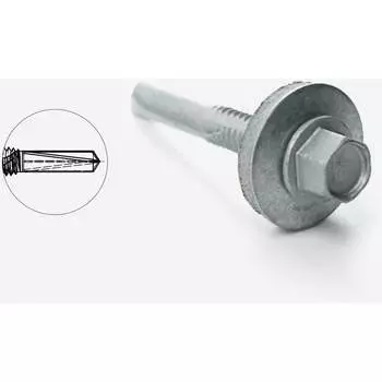 Сверлоконечный кровельный оцинкованный саморез Fachmann 5,5x38 мм, 200 шт. 08.043