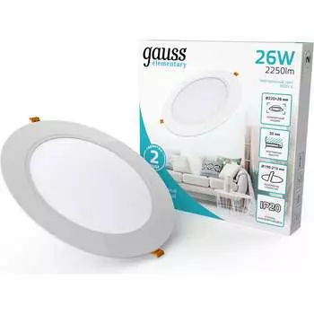 Светильник Gauss elementary downlight 997520224
