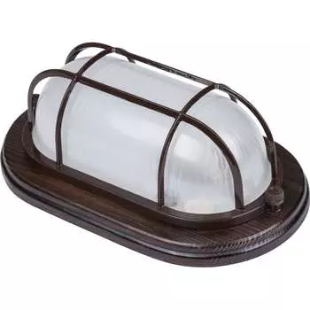 Светильник TDM ELECTRIC НПБ1402 венге, овал, с решеткой 60Вт IP54 SQ0303-0437