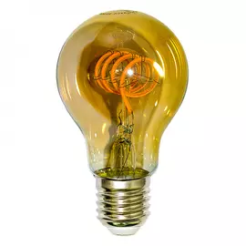 Светодиодная филаментная лампа gis-solar ретро a60-e27-6вт.-gold r00315