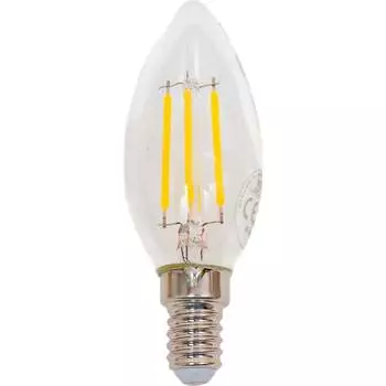 Светодиодная филаментная лампа HOROZ ELECTRIC FILAMENT CANDLE-4 4W 4200K E14 220-240V 001-013-0004 HRZ00002158