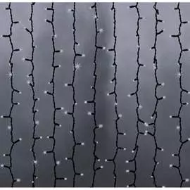 Светодиодная гирлянда neon-night дождь с эффектом водопада 2х6м 1500 led, черн провод, белый 235-265