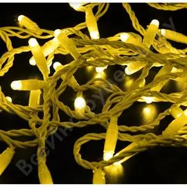 Светодиодная гирлянда neon-night нить 10м 100 led на черном проводе, золотой, без комплекта подключения 305-178