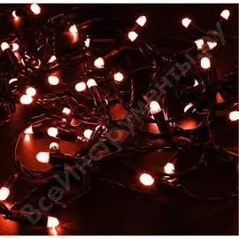 Светодиодная гирлянда neon-night нить с эффектом мерцания 10м 100 led, красный, без комплекта подключения 305-242