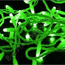 Светодиодная гирлянда neon-night нить с эффектом мерцания 10м 100 led, зелёный, без комплекта подключения 305-234