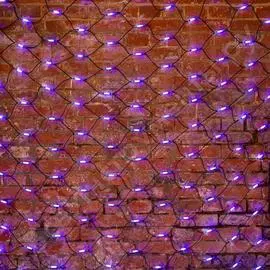 Светодиодная гирлянда neon-night сеть 2x3м 432led на черном каучуковом проводе белый и синий 217-123