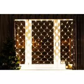 Светодиодная гирлянда neon-night сеть 8 режимов 2х1.5м 288 led на прозрачном проводе жёлтый 215-041