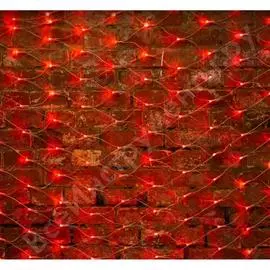 Светодиодная гирлянда сеть neon-night 8 режимов 2х1.5м 288 led на прозрачном проводе красный 215-042