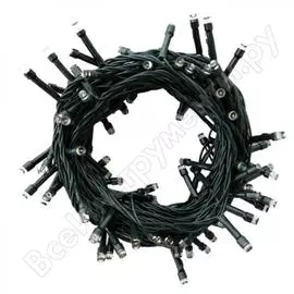 Светодиодная гирлянда vilart 220в, 6вт, 450лм, 7м, 100 ламп, теплый белый, шнур зелёный. 15-82