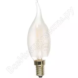 Светодиодная лампа эра f-led bxs-5w-840-e14 frost филамент, свеча на ветру матированная, нейтральный б0027928