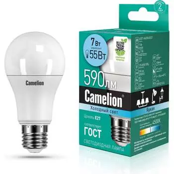 Светодиодная лампа Camelion LED7-A60/845/E27 11254