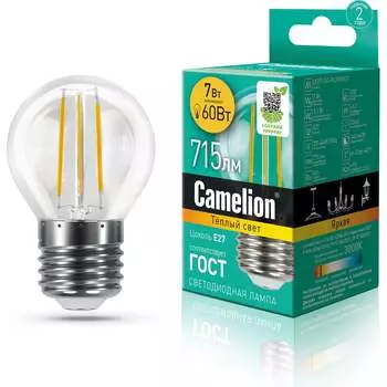 Светодиодная лампа Camelion LED7-G45-FL/830/E27 13457