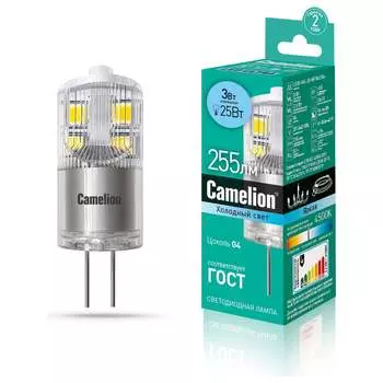 Светодиодная лампа Camelion LED3-G4-JD-NF/845/G4 13863