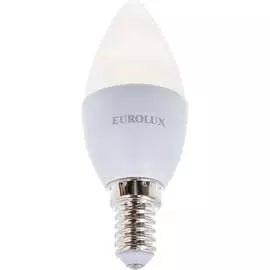 Светодиодная лампа Eurolux LL-E-C37-6W-230-4K-E14 76/2/4
