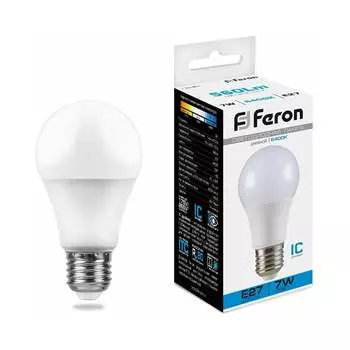 Светодиодная лампа FERON LB-91 Шар E27 7W 6400K 25446