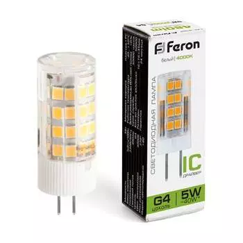 Светодиодная лампа FERON LB-432 5W 230V G4 4000K 25861