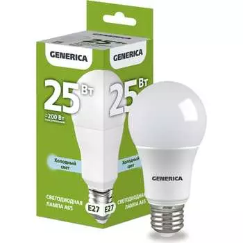 Светодиодная лампа GENERICA LL-A65-25-230-65-E27-G