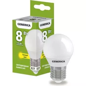 Светодиодная лампа GENERICA LL-G45-08-230-30-E27-G