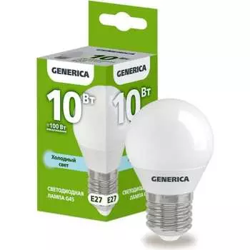 Светодиодная лампа GENERICA LL-G45-10-230-65-E27-G