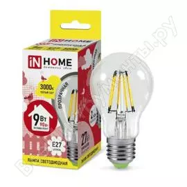 Светодиодная лампа IN HOME LED-A60-deco 4690612008066