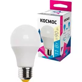 Светодиодная лампа КОСМОС LED Экономик A60 11Вт 220В E27 3000К LkecLED11wA60E2730 441265