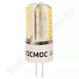Светодиодная лампа космос led 3вт 220в g4 3000к lksmled3wjcg4220v30 482438
