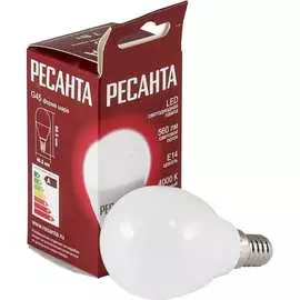 Светодиодная лампа Ресанта LL-R-G45-7W-230-4K-E14 76/1/8