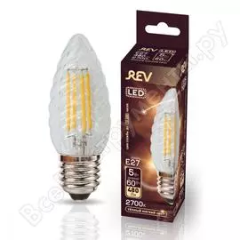 Светодиодная лампа REV FILAMENT свеча витая TC37 32426 3