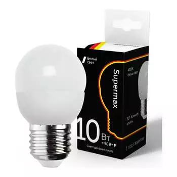 Светодиодная лампа Supermax Sup_LED10WGL45E2740